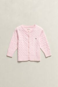 Girls Shield Cable Knit Cardigan