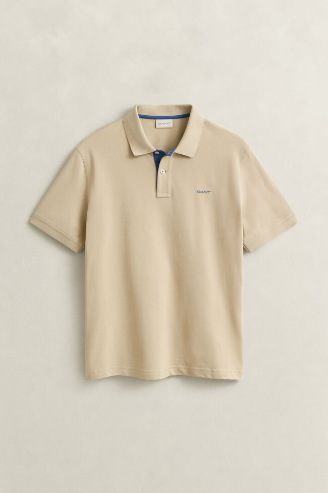 Contrast Piqu&eacute; Polo Shirt