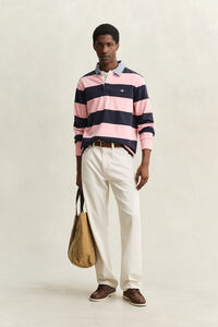 Chambray Collar Striped Heavy Rugger