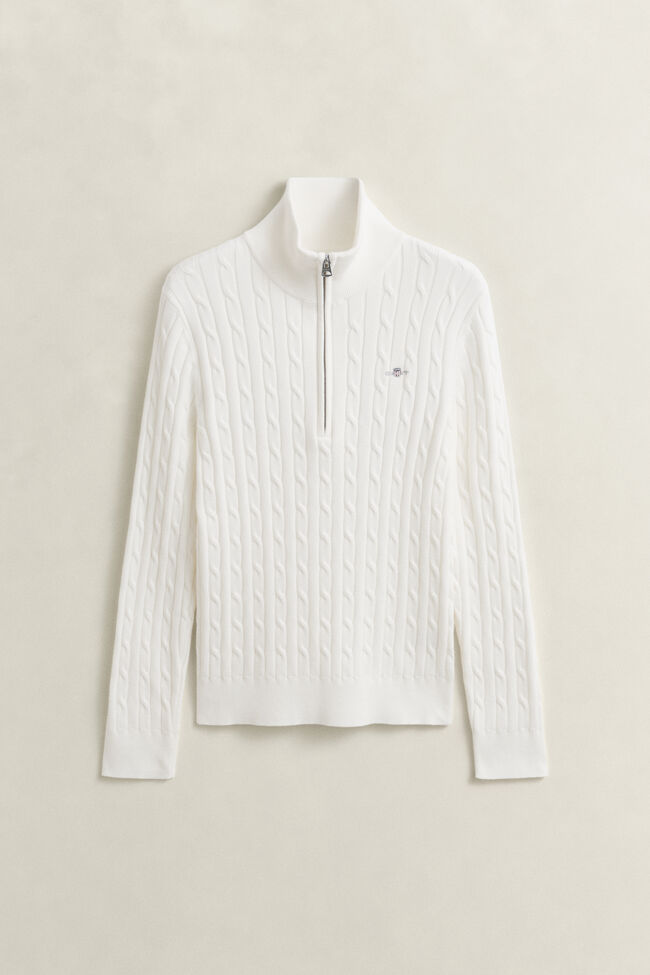 Cable Knit Half-Zip Sweater