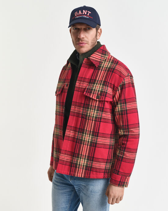 Relaxed Fit Checked Padded Overshirt