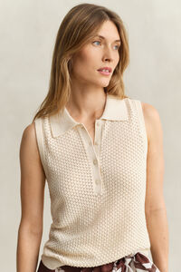 Sleeveless Lace Knit Top