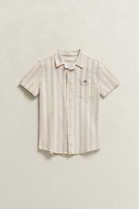 Teen Boys Striped Linen Blend Shirt