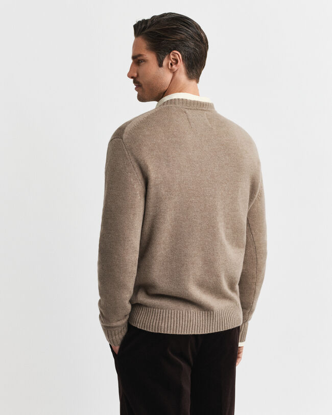 Cashmere Blend Crew Neck Sweater