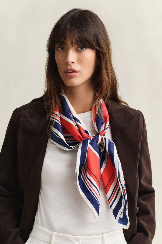 Nautical Stripe Silk Scarf