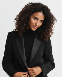 Regular Fit Wool Blend Tuxedo Blazer