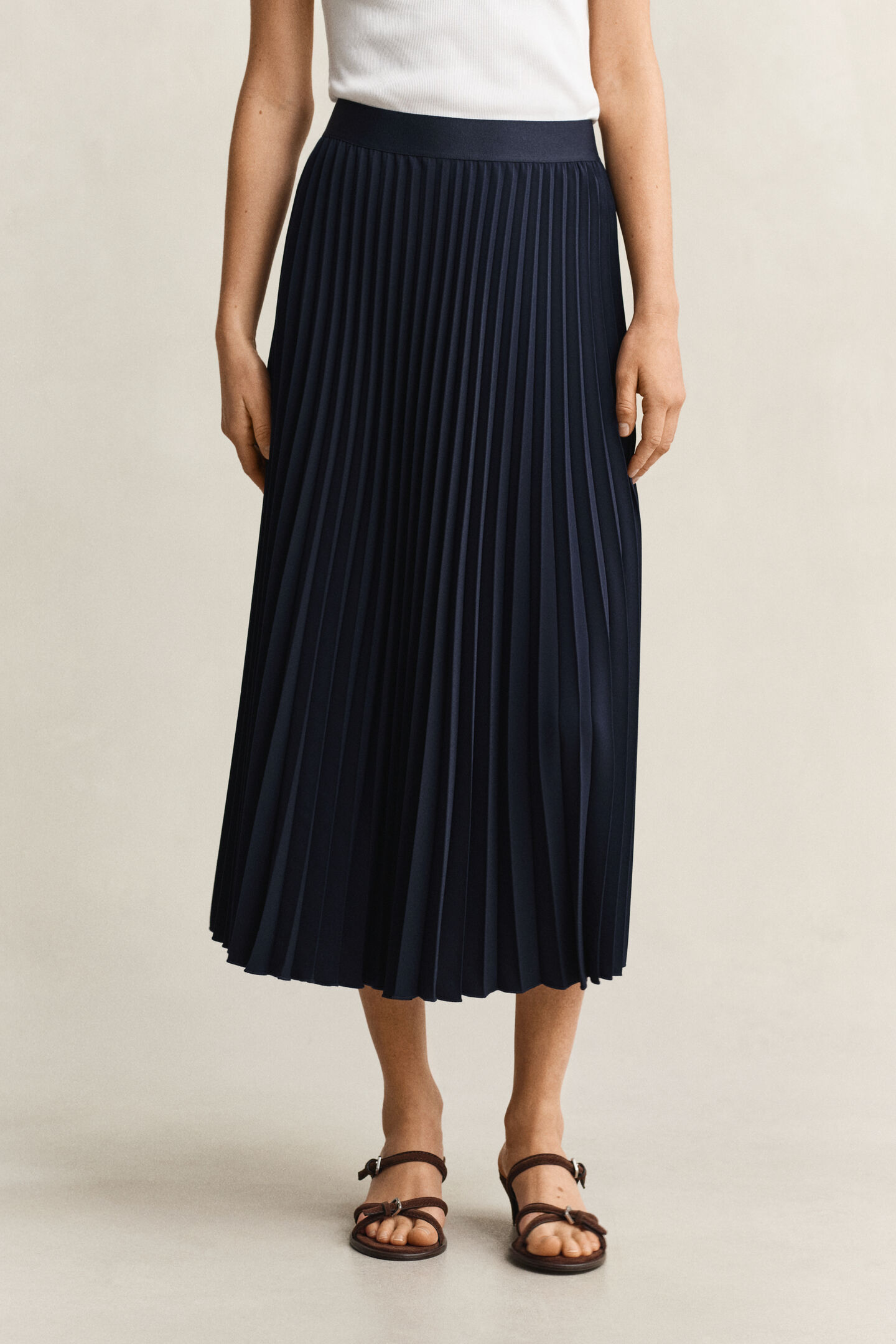 Pleated Midi Skirt