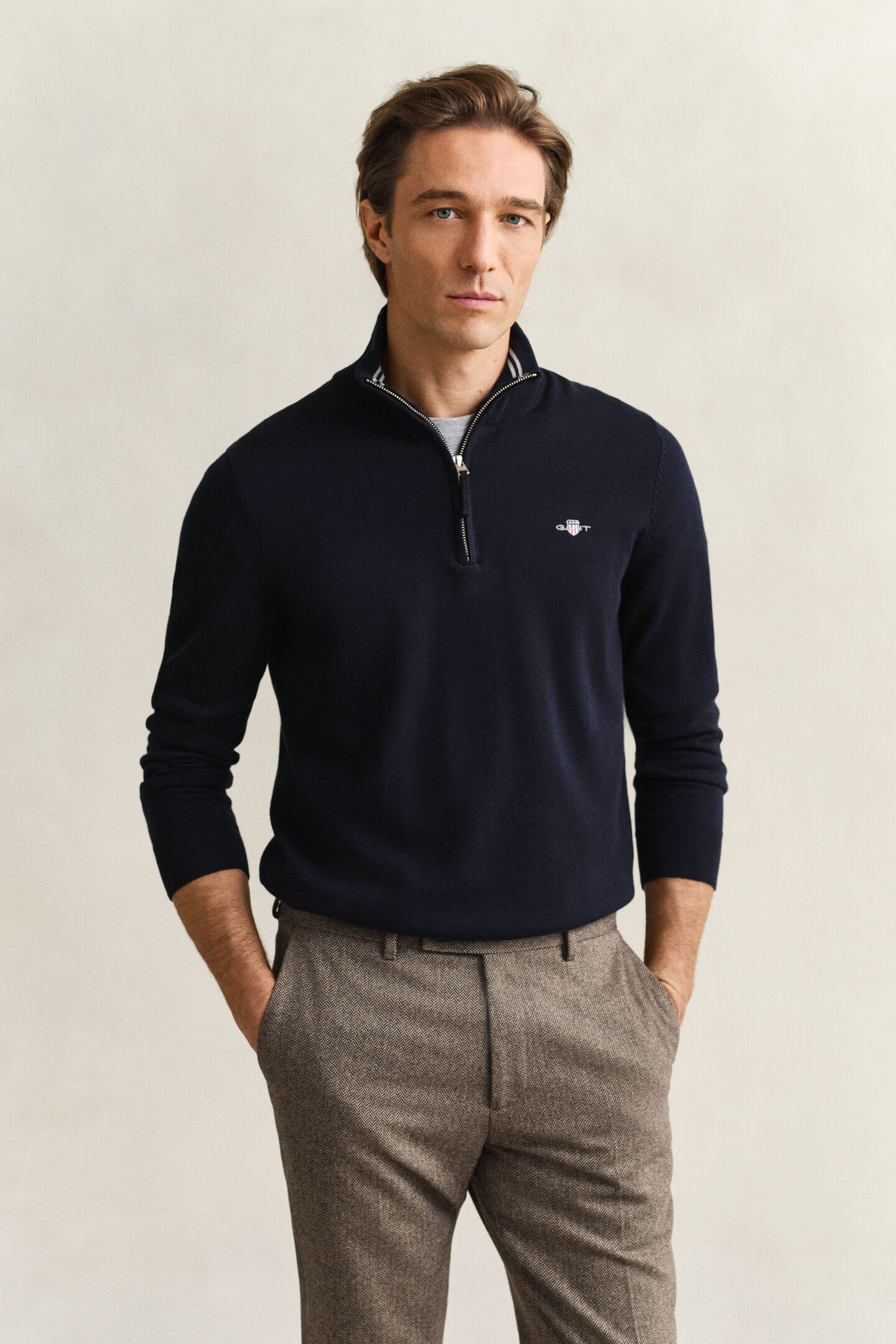 Classic Cotton Half-Zip Sweater