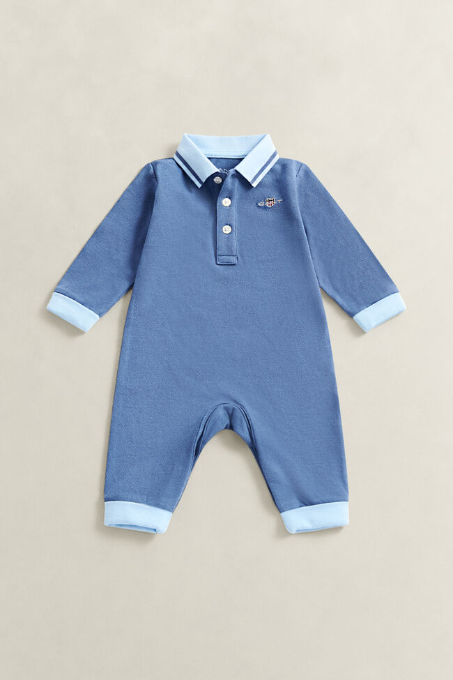 Baby Boys Polo Collar Romper