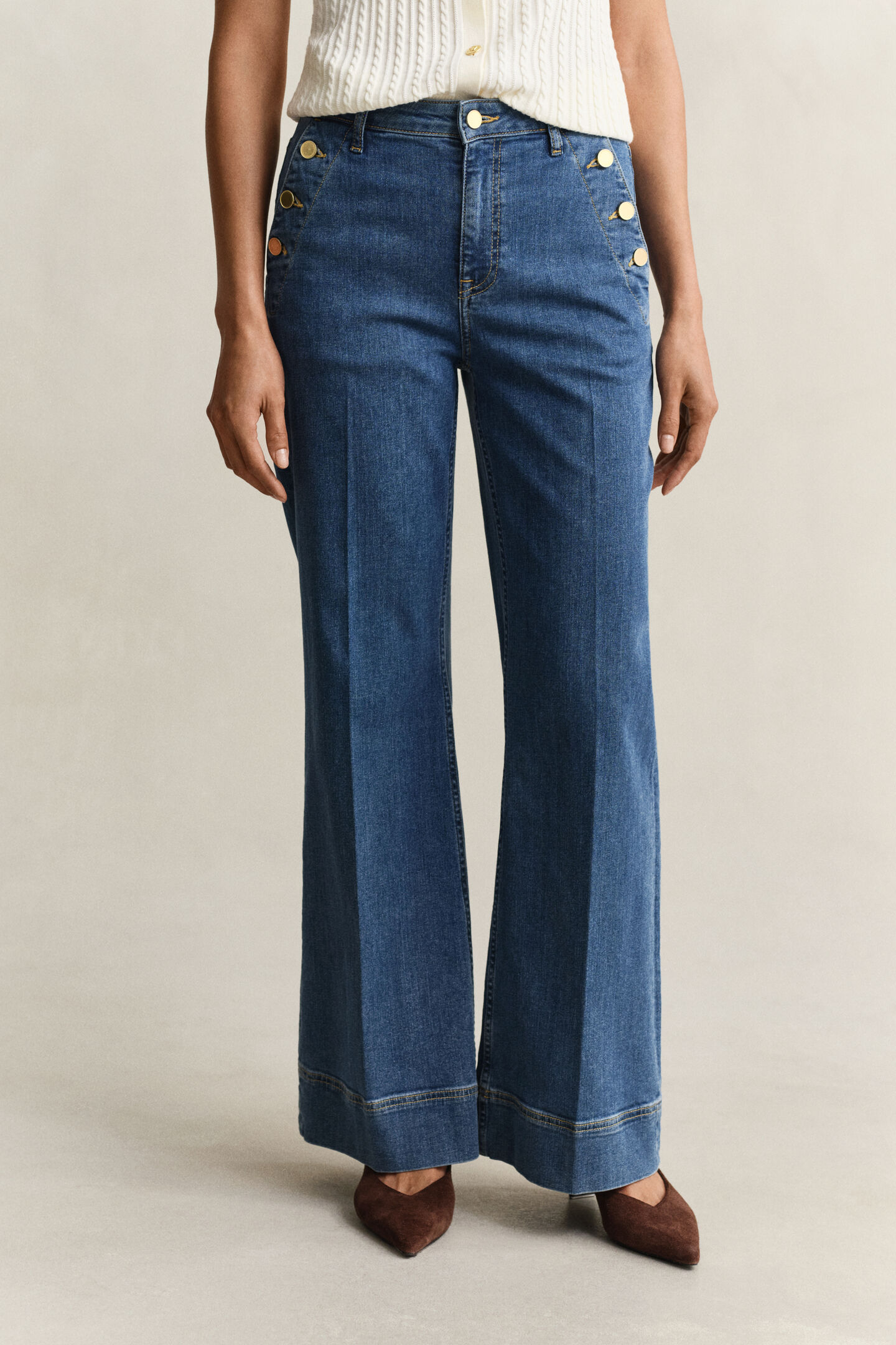 Nautical Flared Jeans