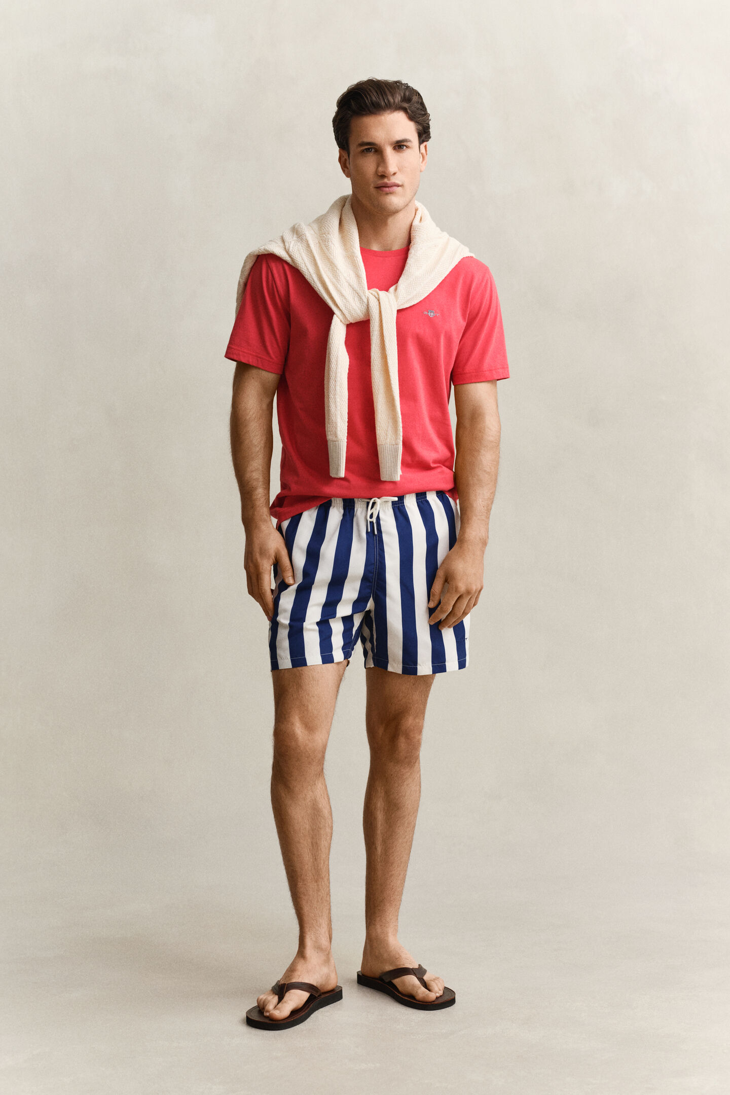 Block Striped Swim Shorts