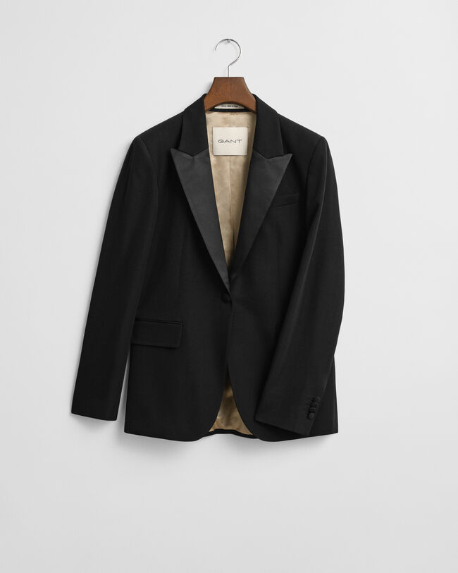 Regular Fit Wool Blend Tuxedo Blazer