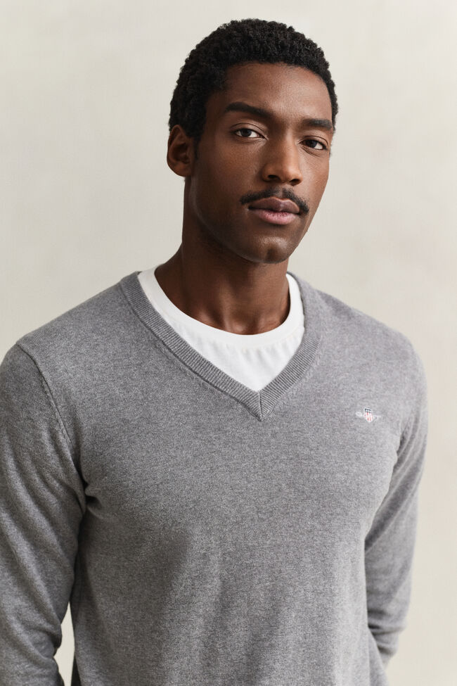 Classic Cotton V-Neck Sweater