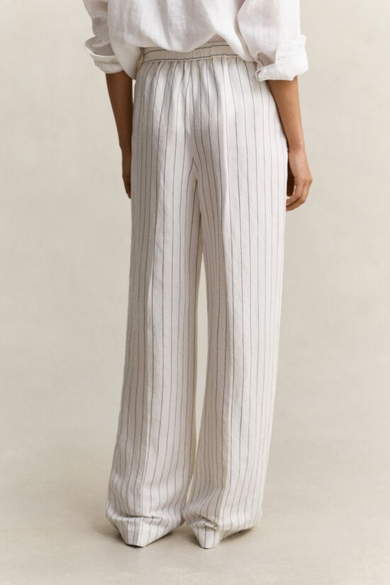 Striped Linen Blend Pants