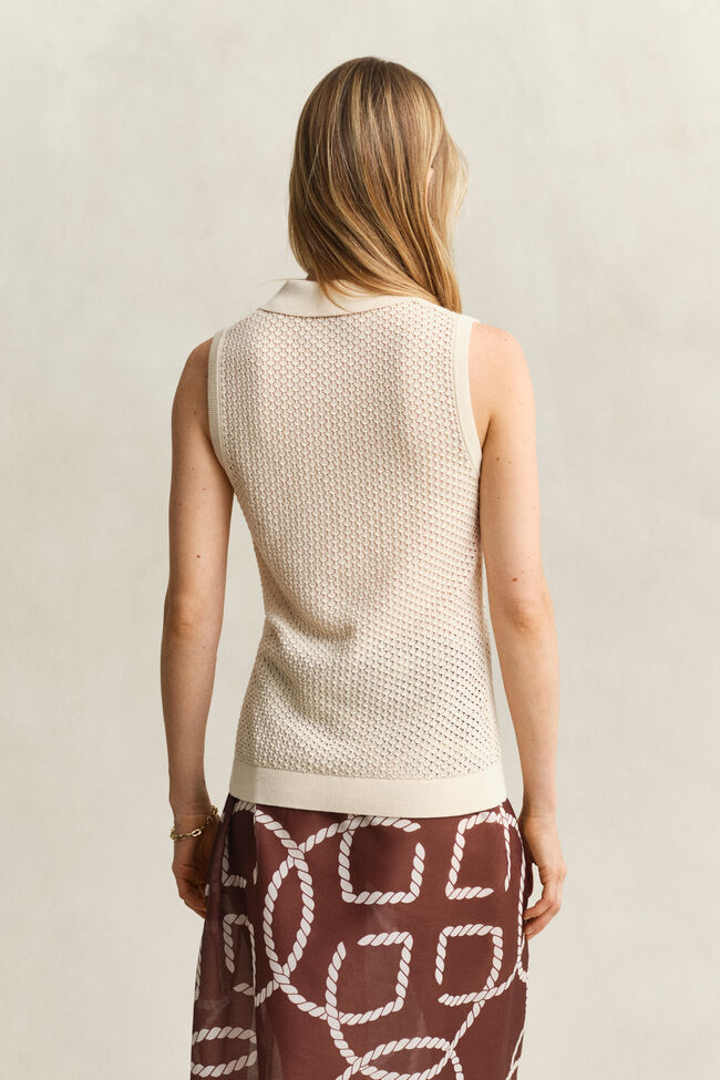 Sleeveless Lace Knit Top