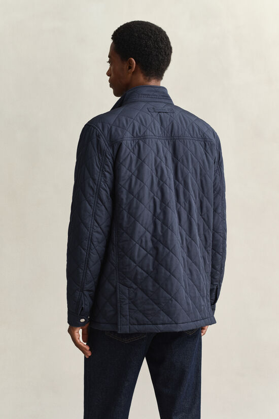 Quilted Windcheater Mid-Length Jacket
