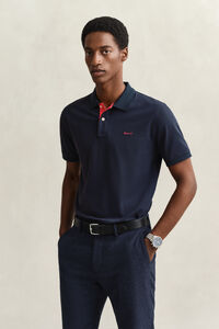 Contrast Piqu&eacute; Polo Shirt