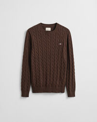 Cotton Cable Knit Crew Neck Sweater