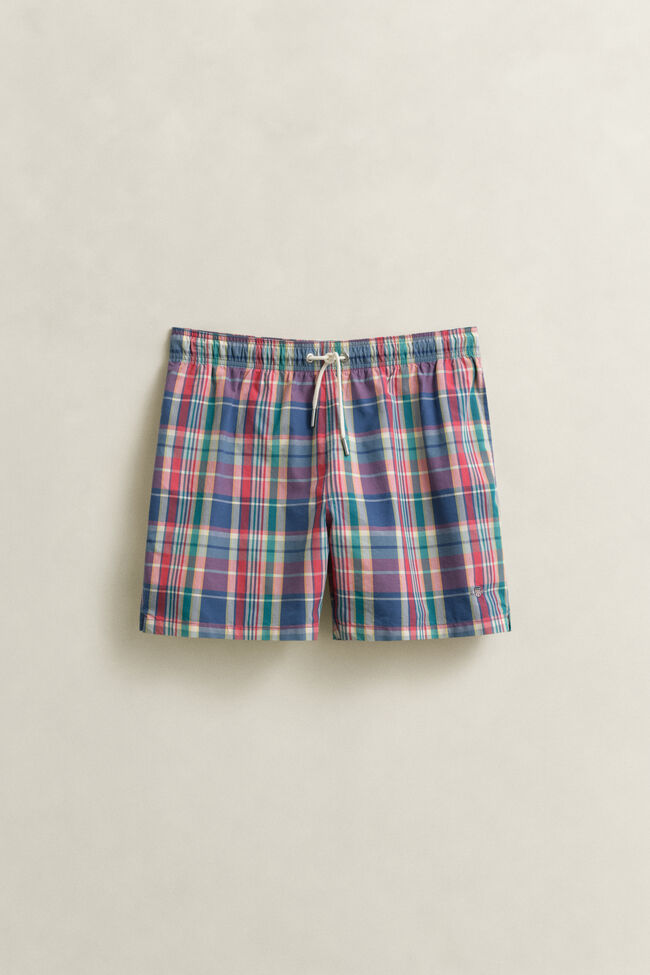 Madras Checked Swim Shorts