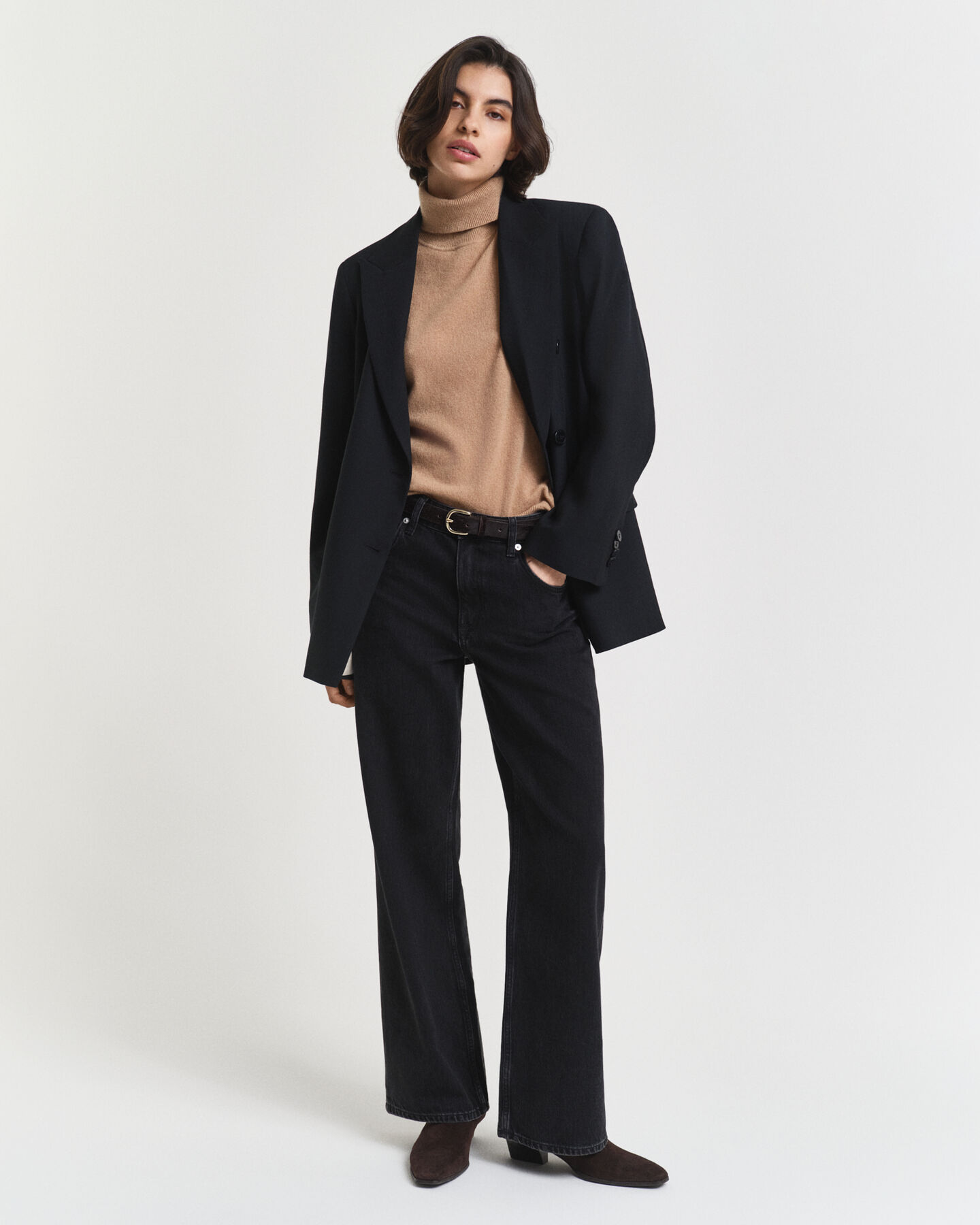 Short Sleeved Cashmere Turtleneck Sweater