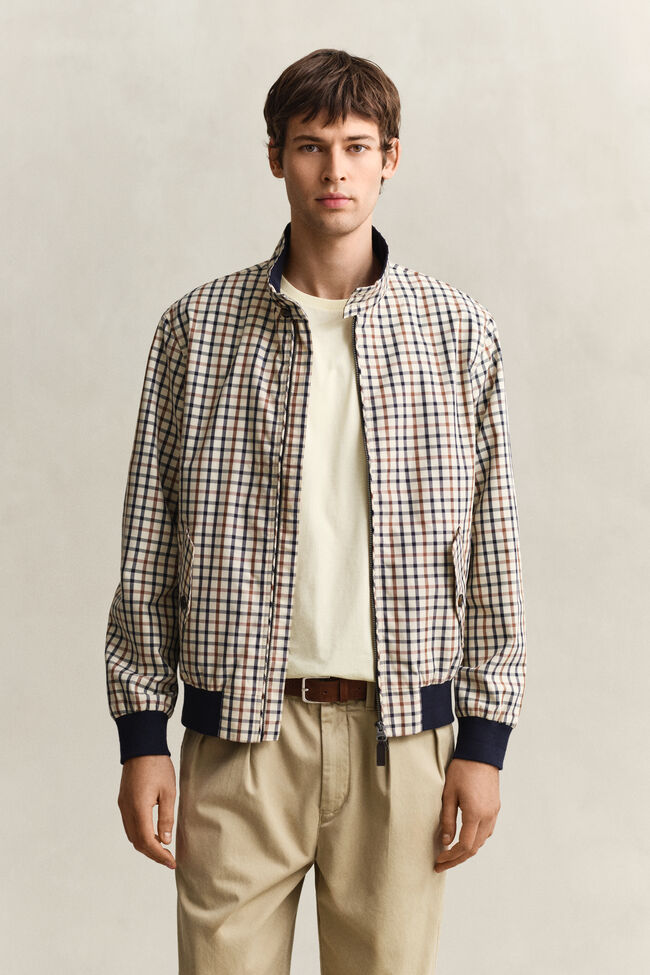 Cotton Blend Harrington Jacket