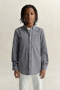 Teen Boys Gingham Poplin Shirt