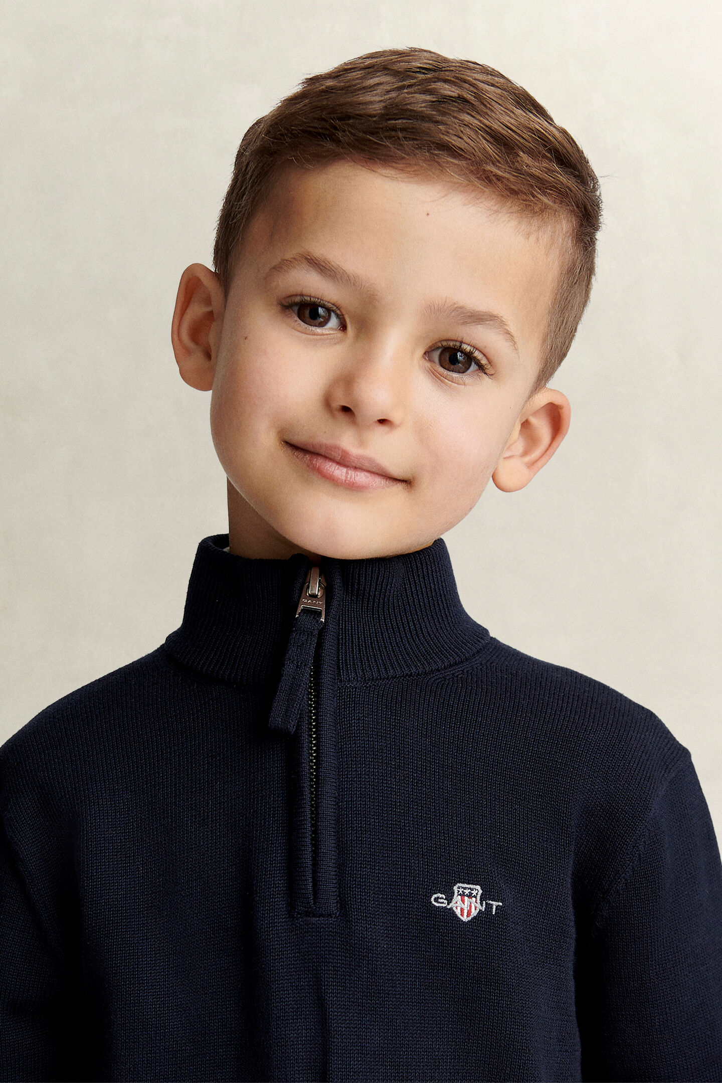 Boys Shield Half-Zip Sweater