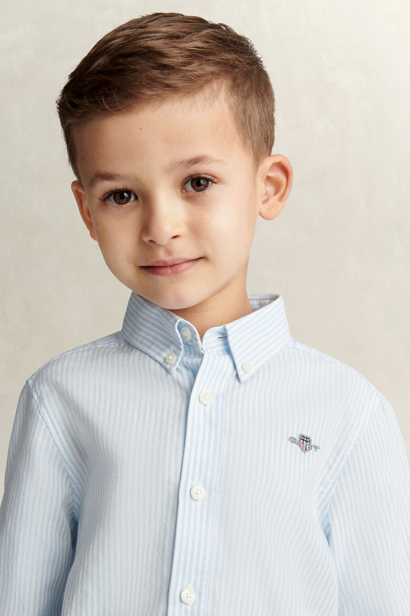 Boys Shield Striped Oxford Shirt