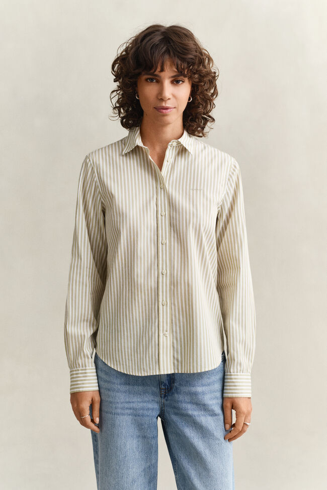 Regular Fit Classic Striped Poplin Shirt