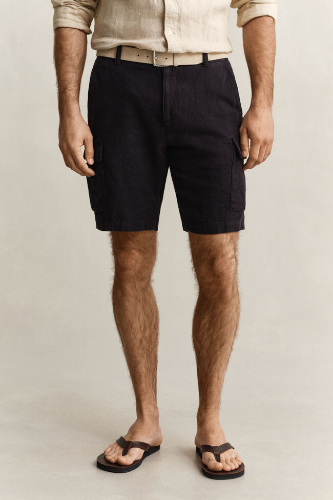 Linen Cargo Shorts