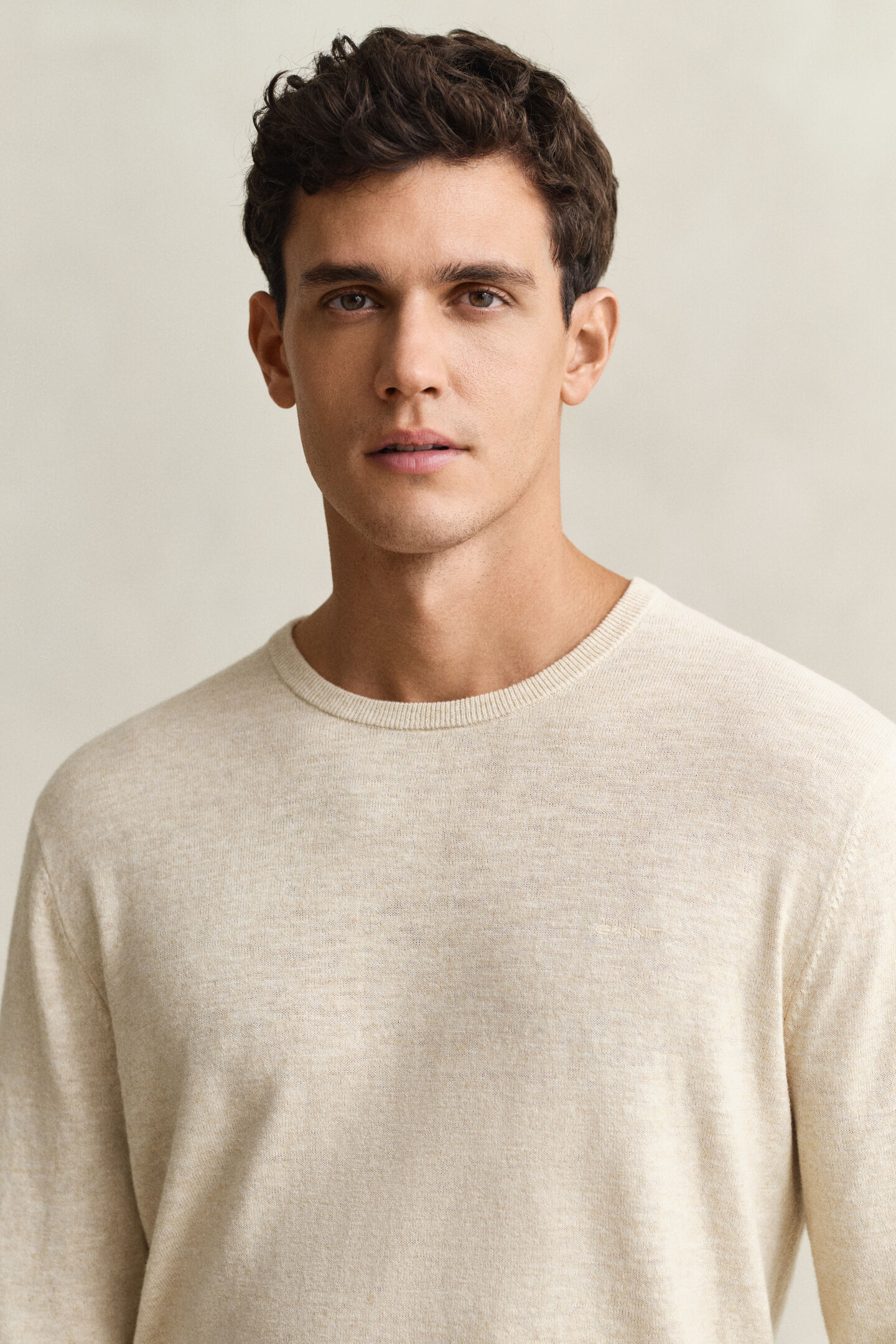 Slub Cotton Blend Sweater