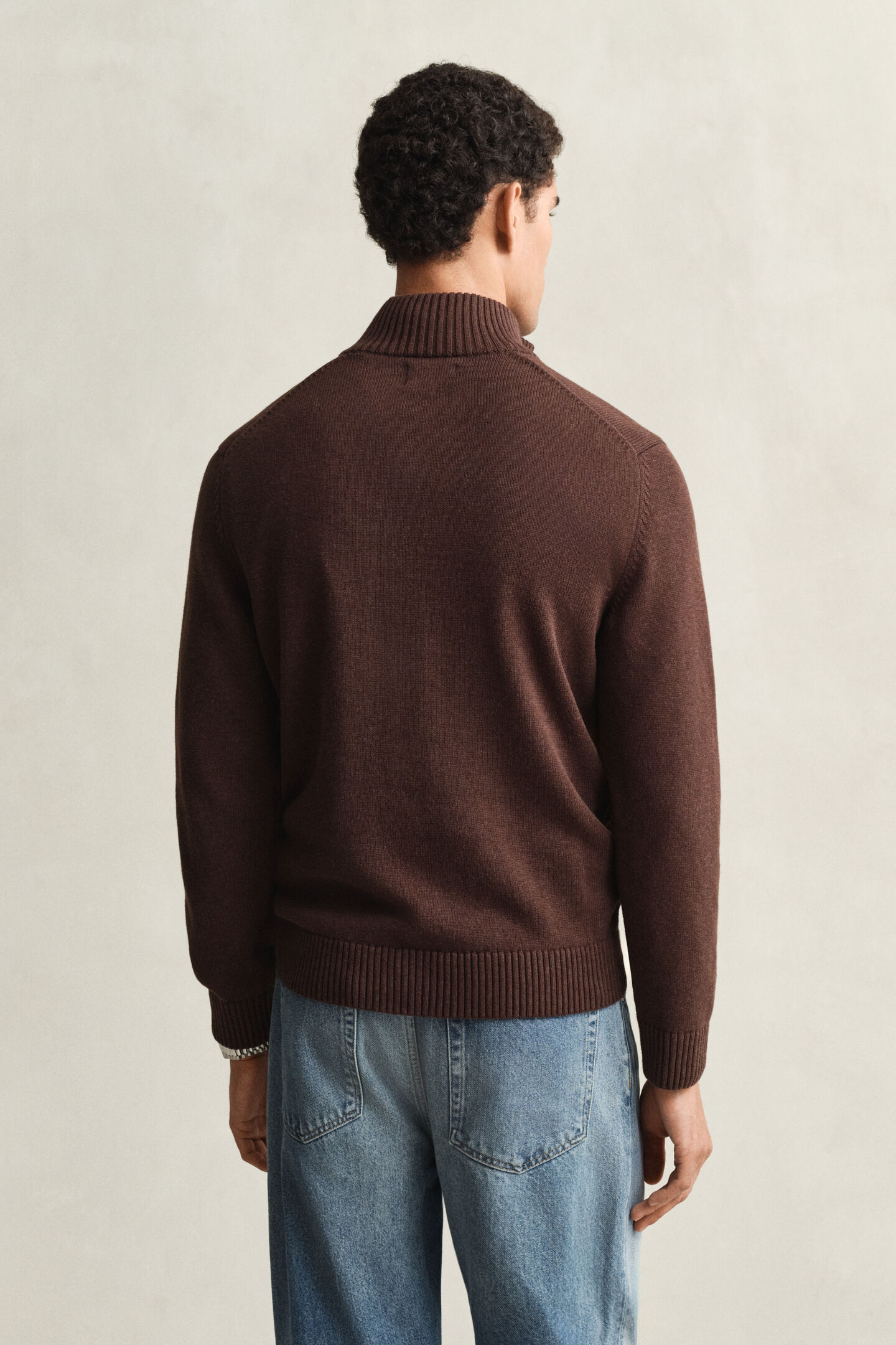 Casual Cotton Half-Zip Sweater