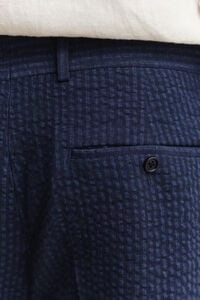 Indigo Seersucker Suit Pants