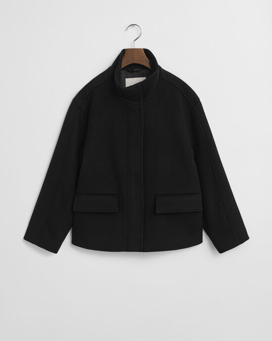 Short Wool Zip Jacket
