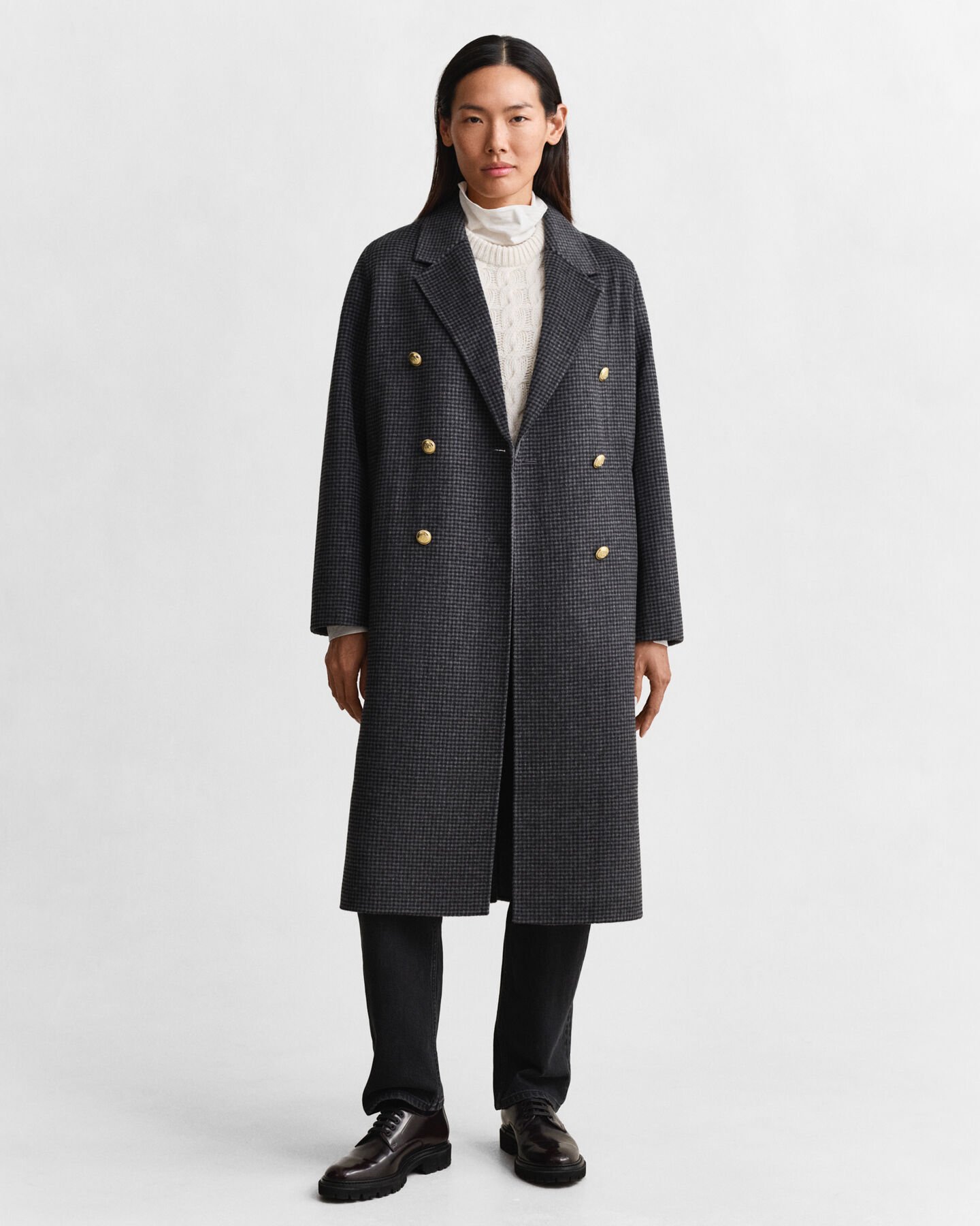 Checked Handstitched Coat