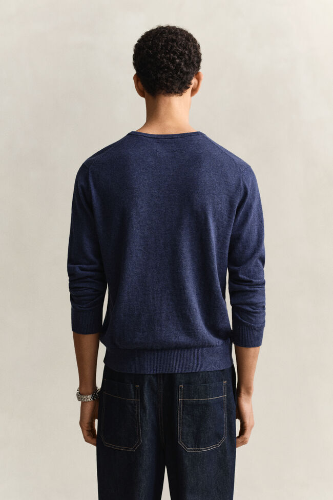 Slub Cotton Blend Sweater