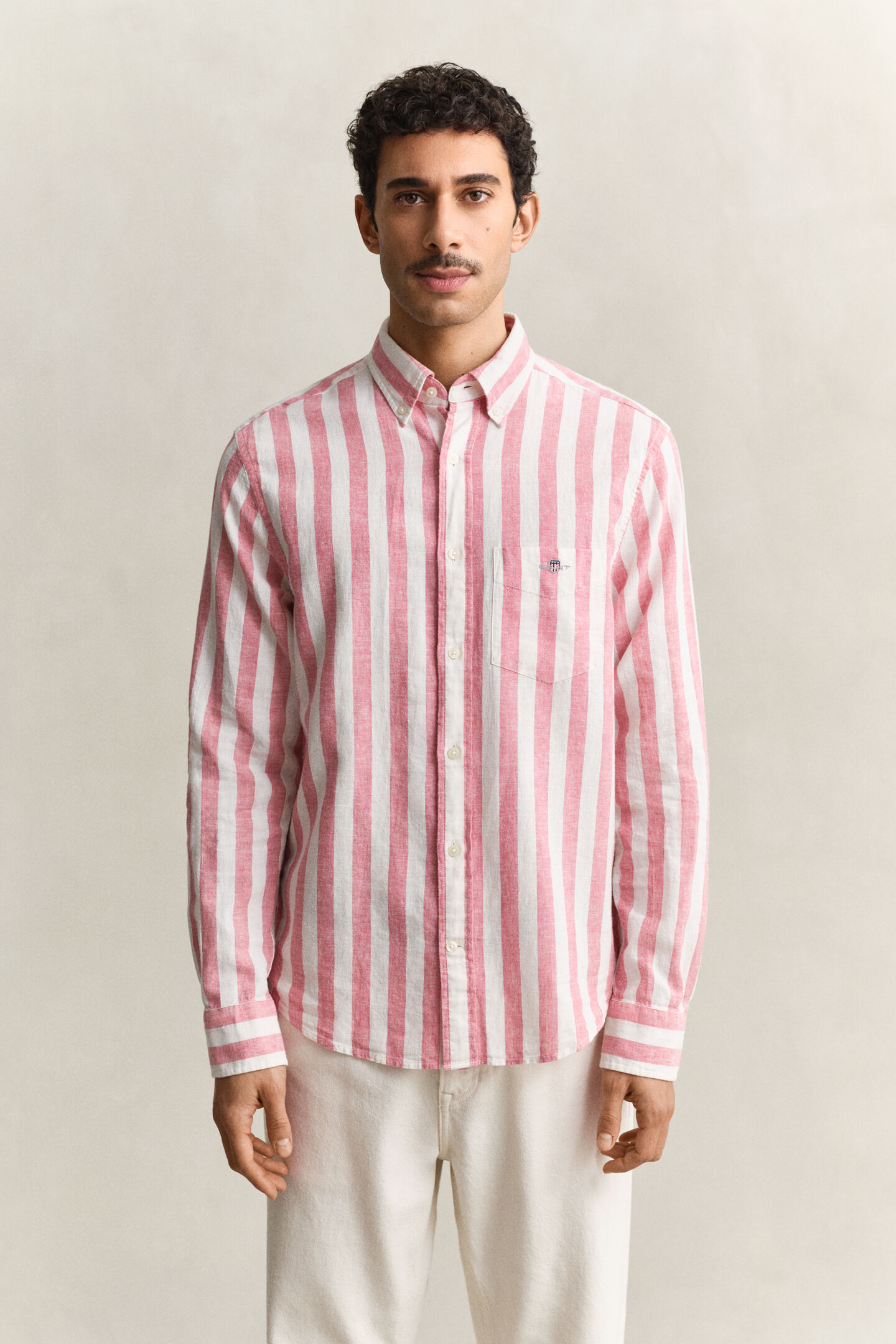 Striped Linen Blend Shirt