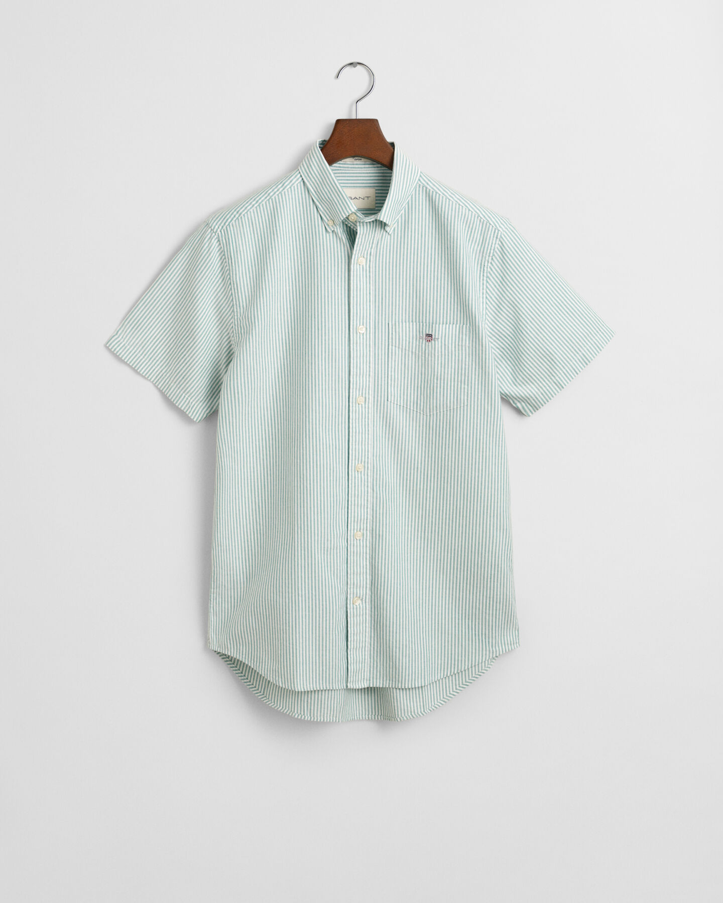 Regular Fit Striped Classic Oxford Short Sleeve Shirt