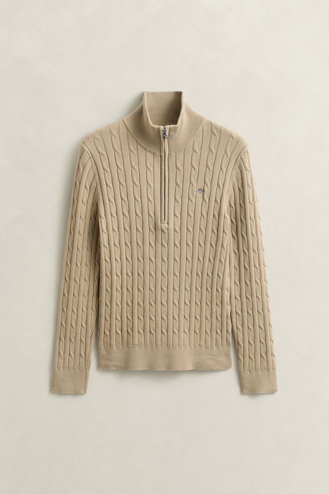 Cable Knit Half-Zip Sweater