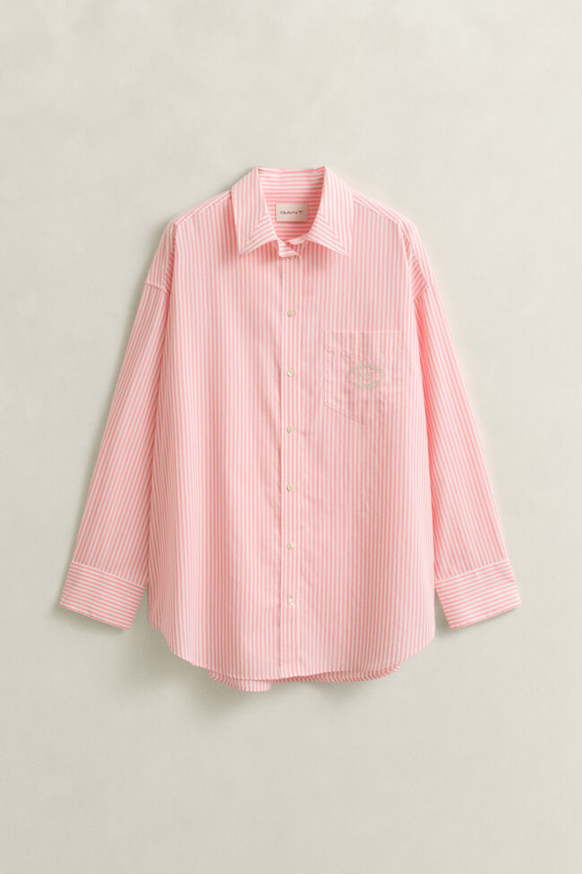 Oversized Classic Striped Poplin Shirt