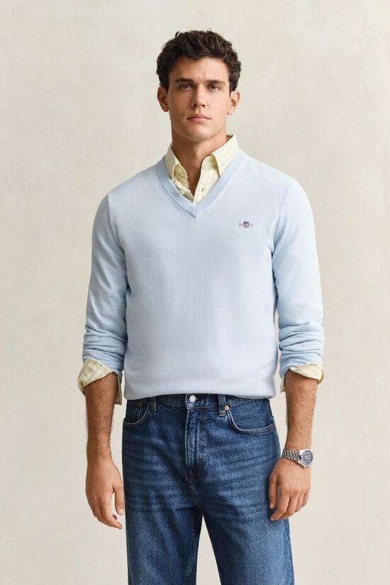 Classic Cotton V-Neck Sweater