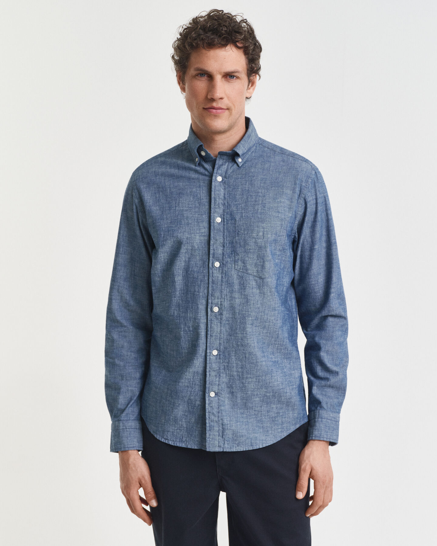Regular Fit Indigo Chambray Shirt