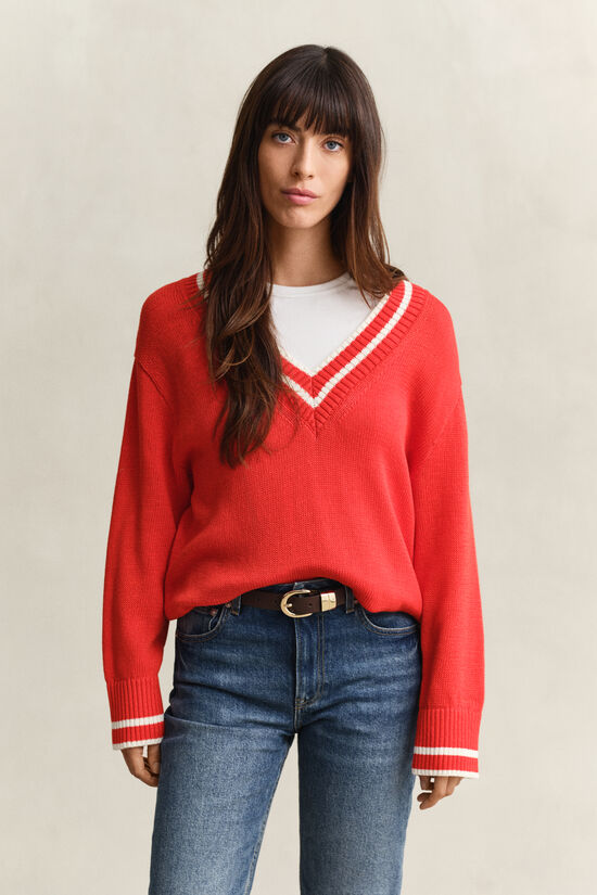 Cotton V-Neck Sweater