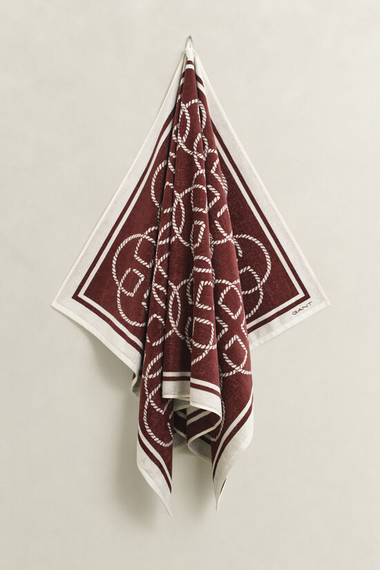 Monogram Print Beach Towel