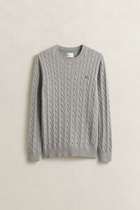 Cotton Cable Knit Crew Neck Sweater