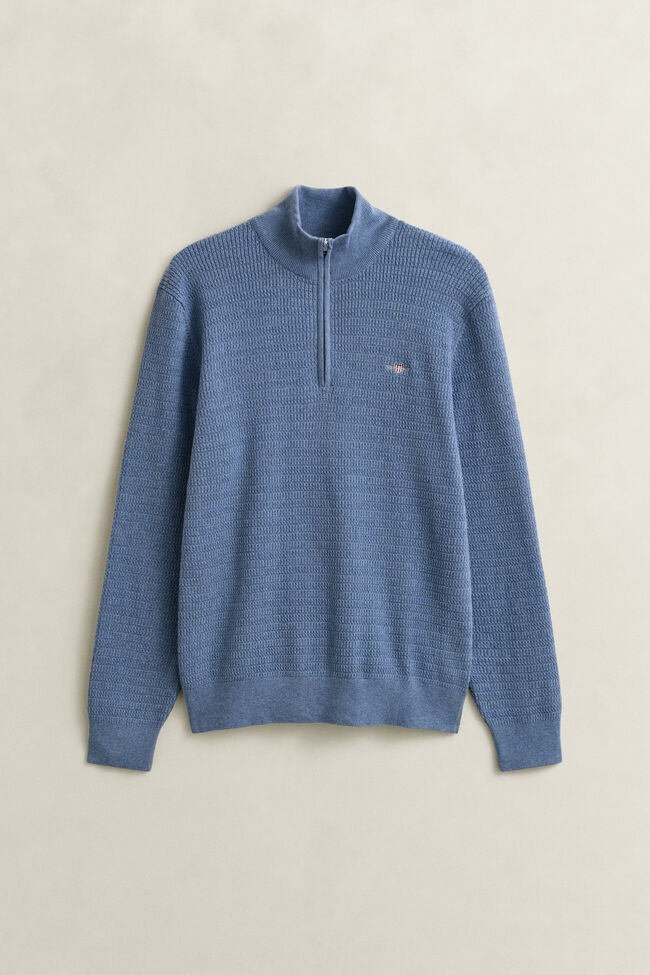 Mini Cable Knit Half-Zip Sweater