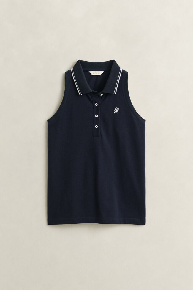Sleeveless Piqu&eacute; Polo Shirt
