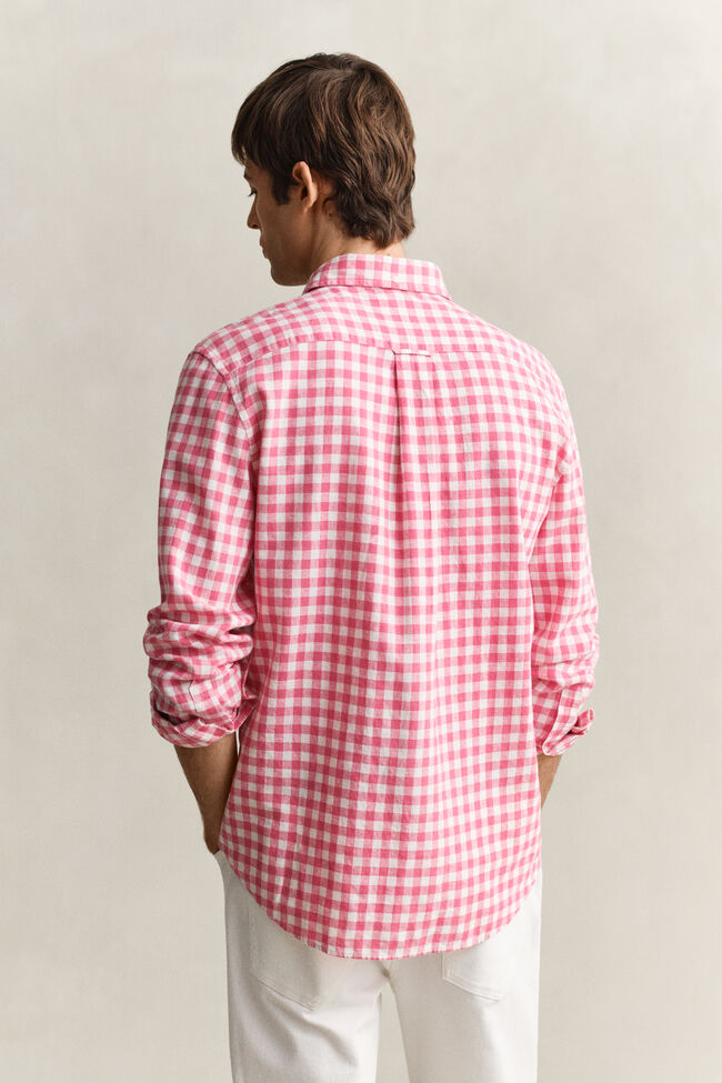 Gingham Linen Blend Shirt