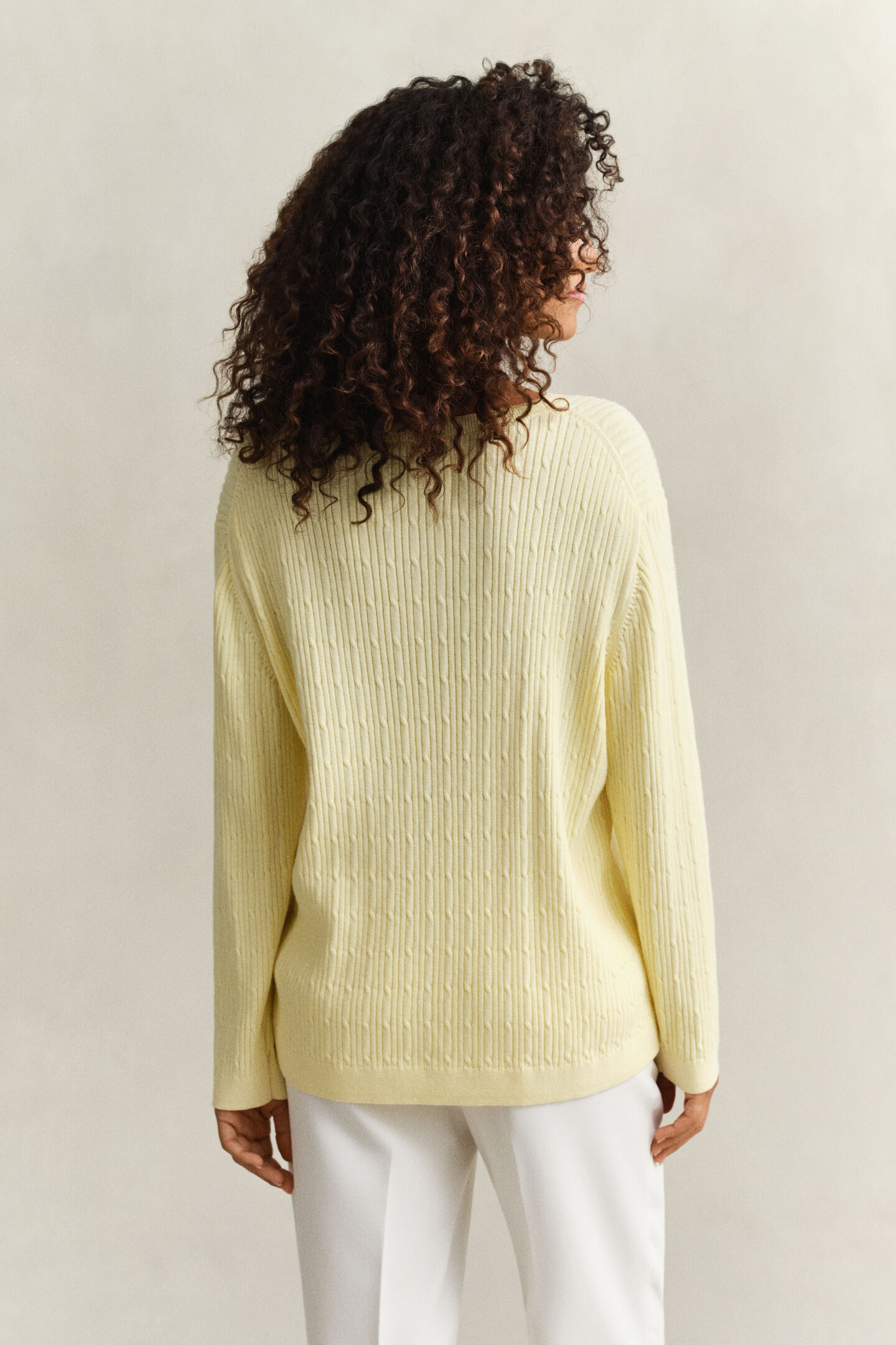 Cable Knit V-Neck Sweater