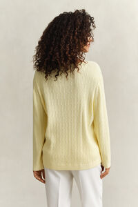 Cable Knit V-Neck Sweater